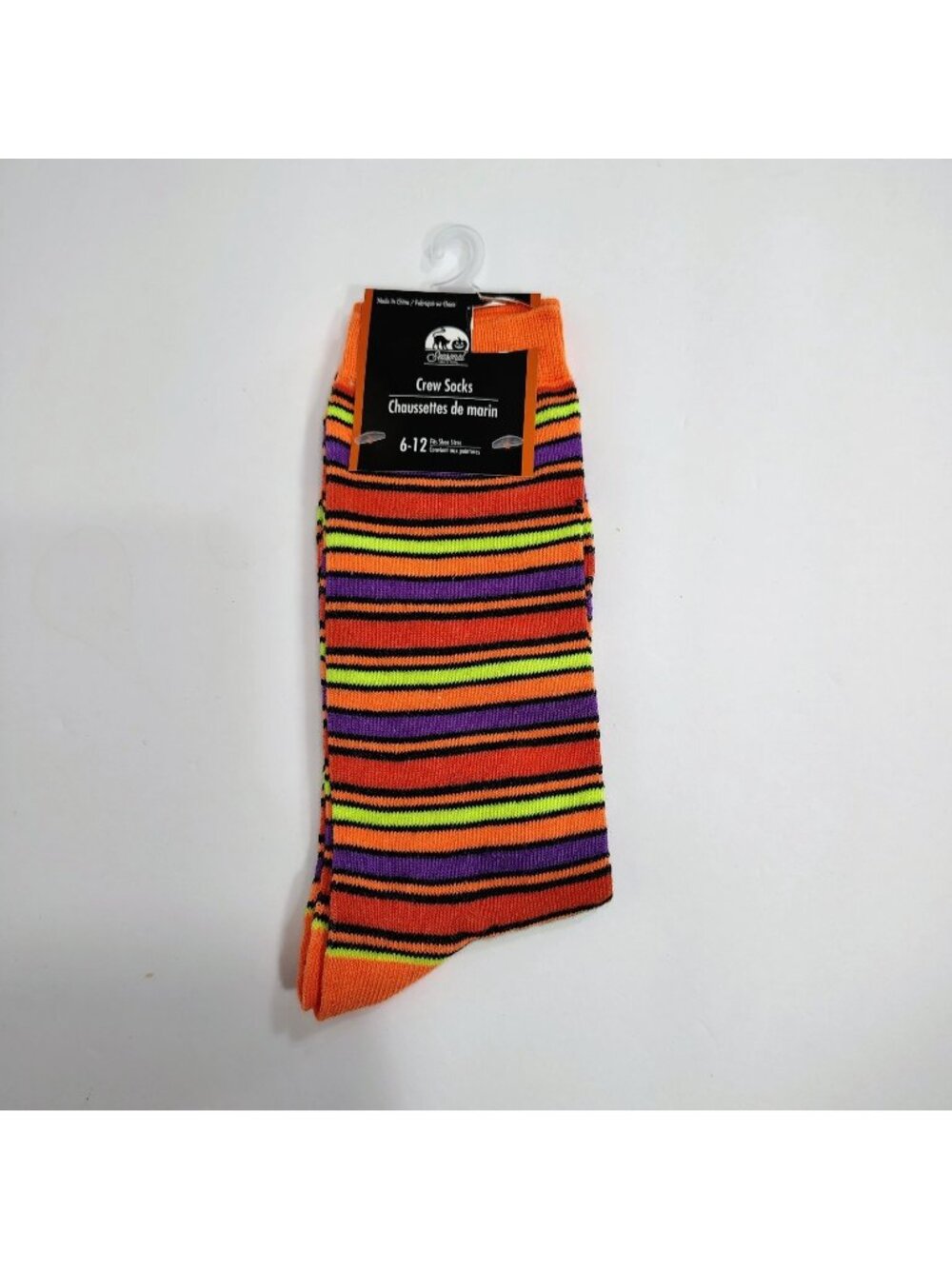 Halloween Crew Socks Womens Size 6-12 Multicolor Vibrant Halloween Pattern